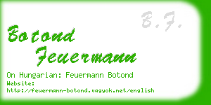 botond feuermann business card